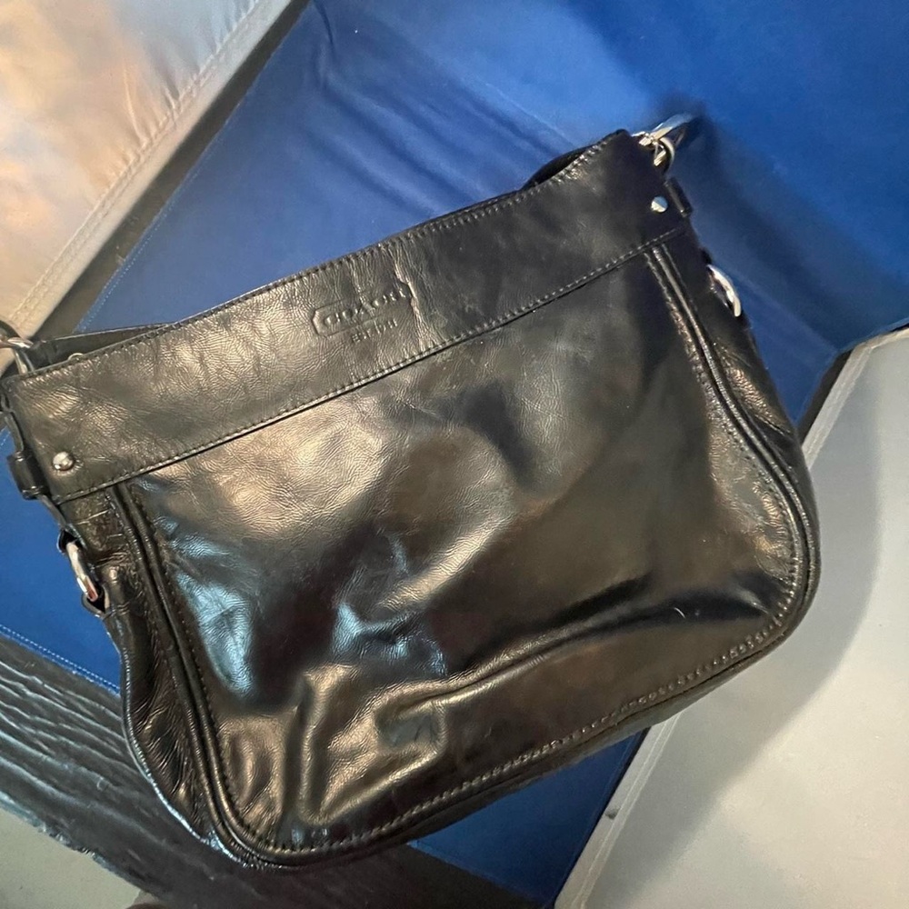 Coach Black Leather Shoulder Bag